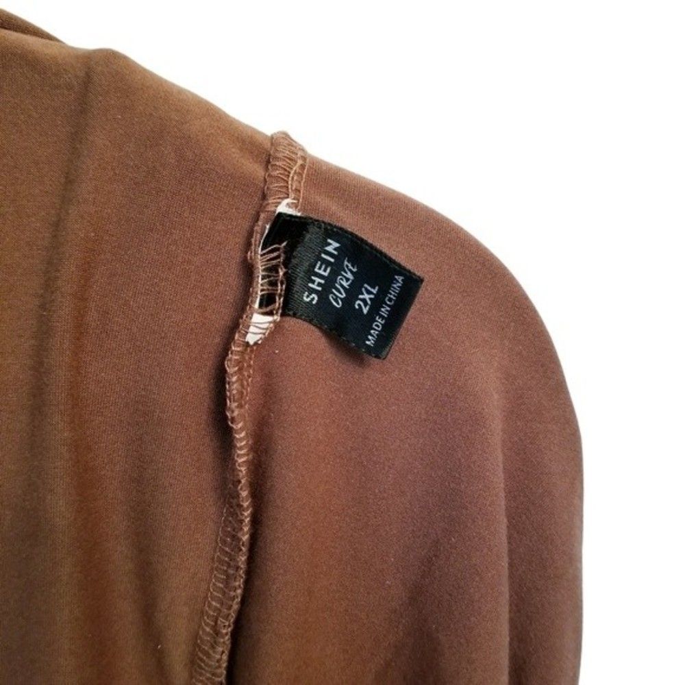 Shein Curve Brown Cowboy Graphic T-Shirt 2XL 1 0187 - Picture 2 of 4